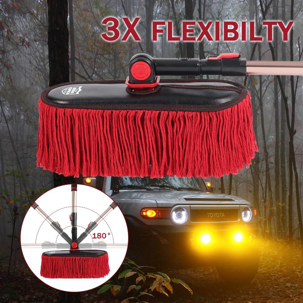 Car Duster Exterior Scratch Free,Soft Brush Kit for Truck,Suv,Rv and Motorcycle