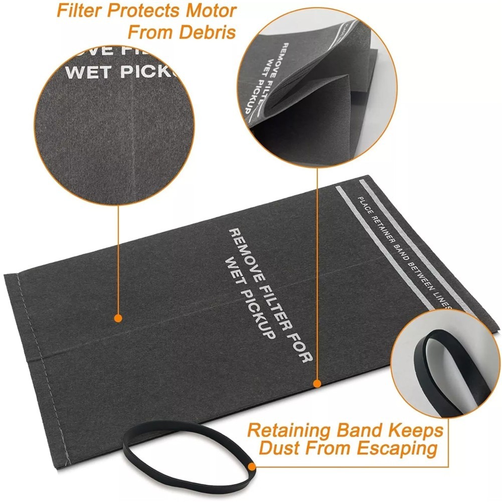 New Useful Dust Bags Wet Dry Filter Bags For Shop Vacuums 2 To 2.5 Gallon