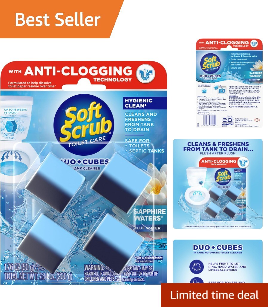 In-Tank Toilet Cleaner Duo-Cubes, Sapphire Waters, 4 Count