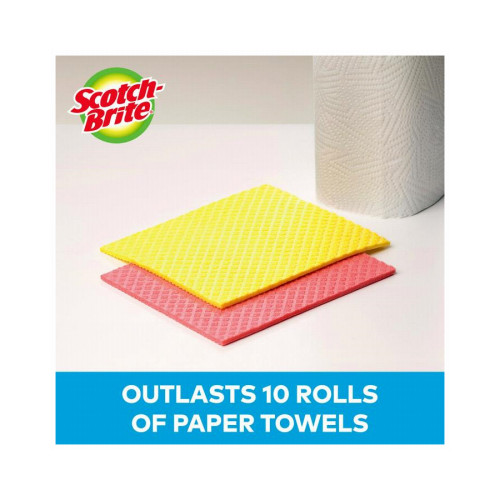 Scotch-Brite 9055 Sponge Cloth, 6.8 x 7.8 In., 2-Pk. – Quantity 12
