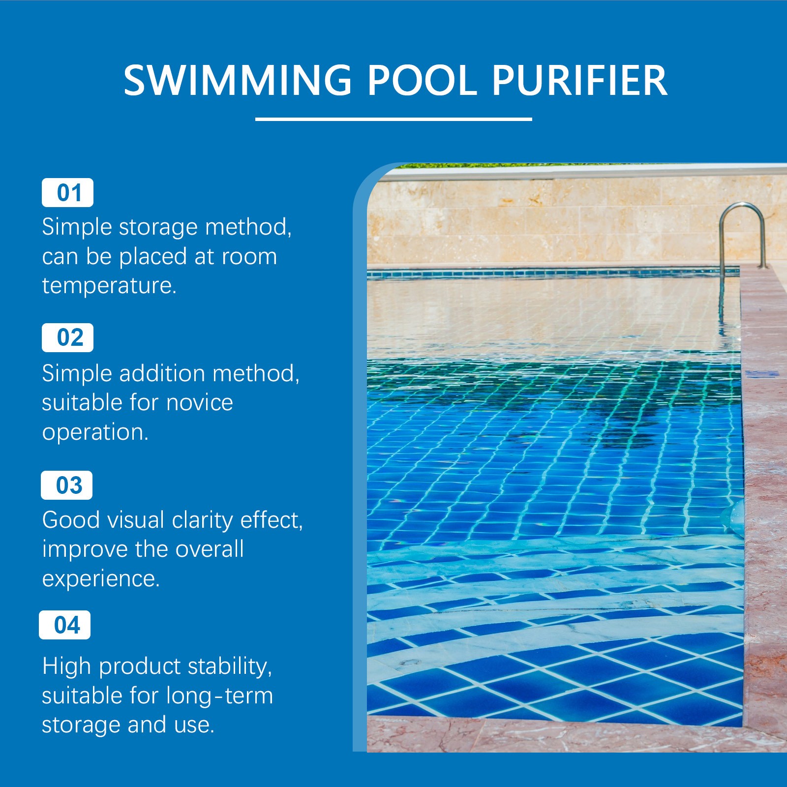 Hozonex Swimming Pool Purifier,Pro Pool Water Purifier Liquid,Removes Cloudiness