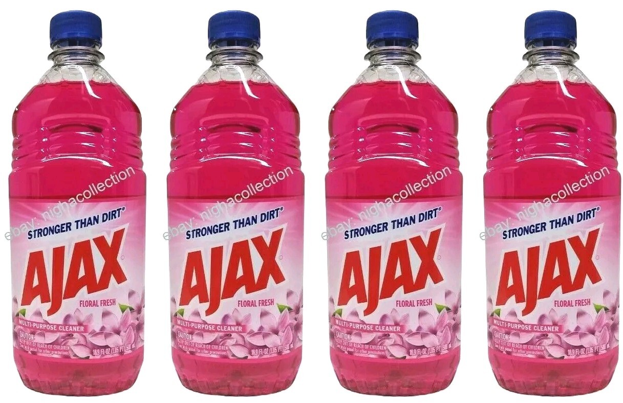 ( LOT 4 Bottles ) Ajax FLORAL FRESH All Purpose Cleaner 16.9 oz Each Bottle