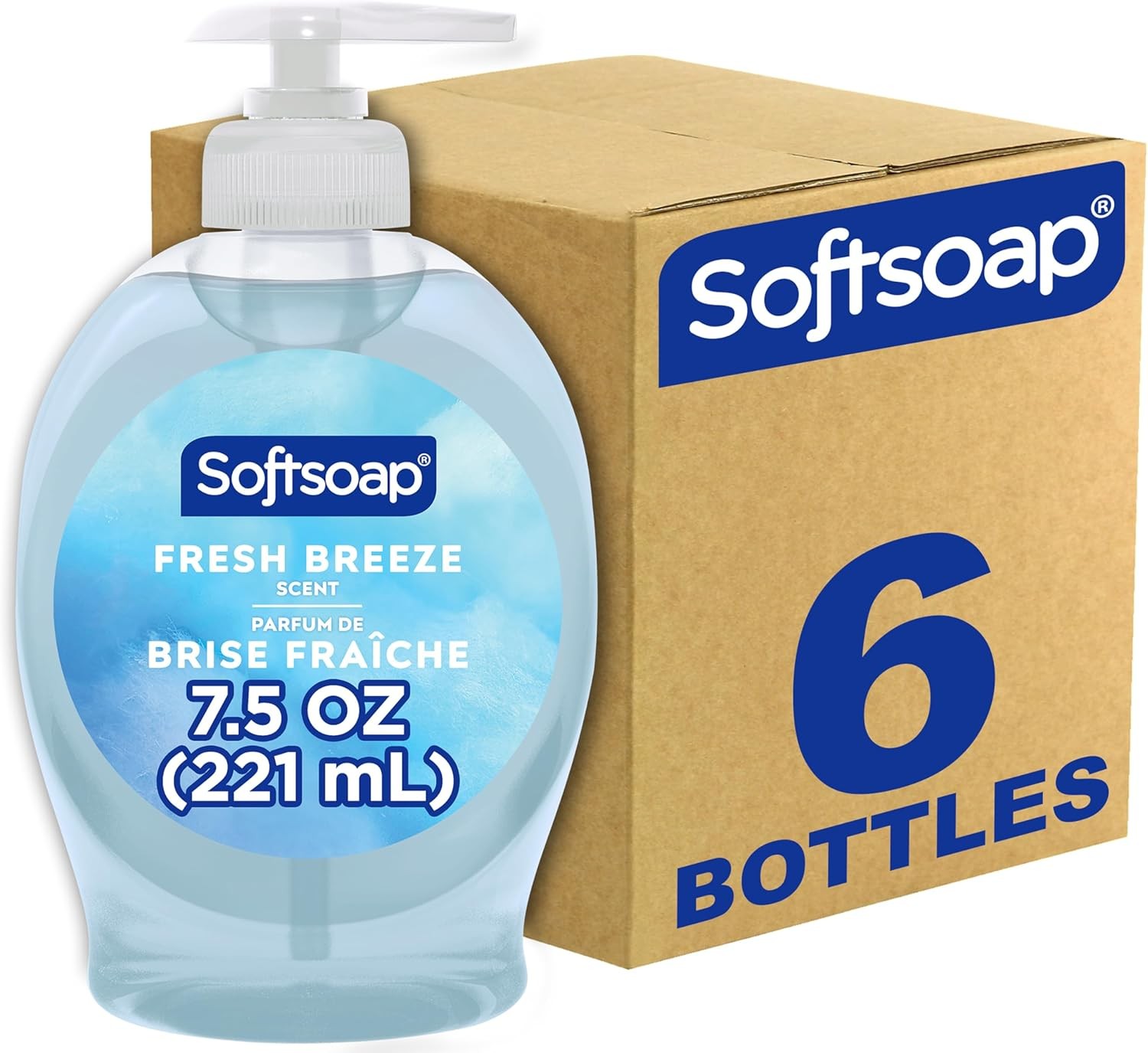 Liquid Hand Soap, Fresh Breeze – 7.5 Fl Oz (Pack of 6)