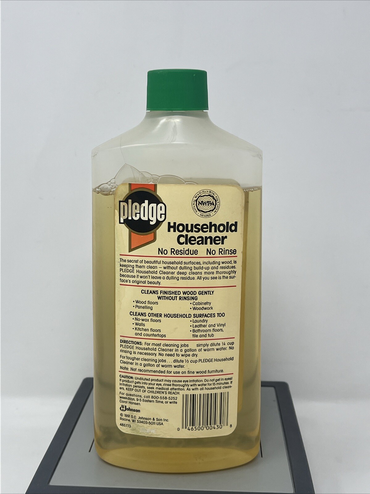 Vintage Pledge Household CLEANER 1991 for wood surface floor cabinet furniture