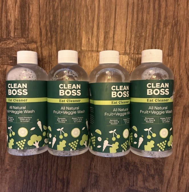 4X Clean Boss Eat Cleaner All Natural Fruit + Veggie Wash Refills 12 fl oz