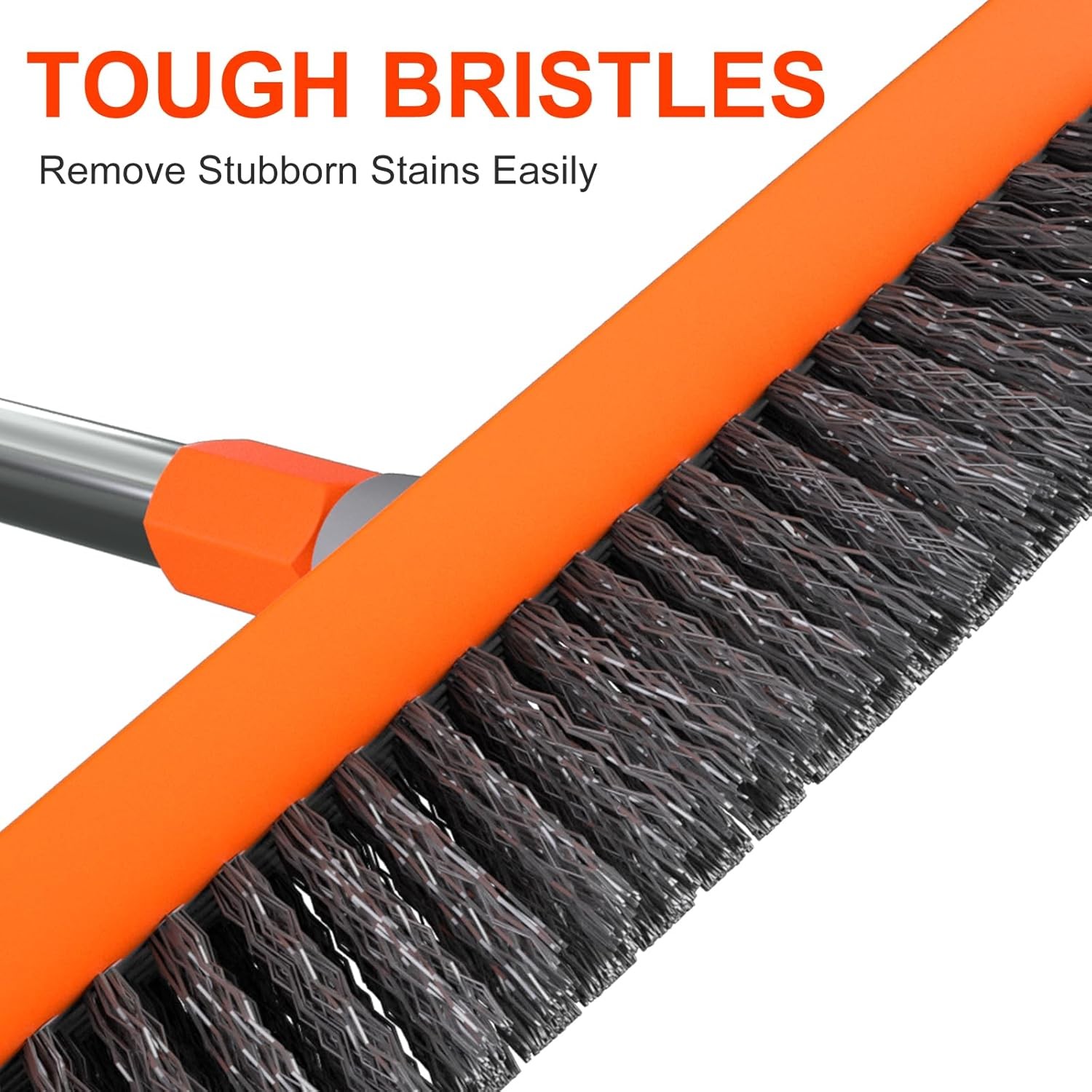 Deck Scrub Brush with Long Handle,Outdoor Porch Indoor Kitchen Shower Bathroom!!