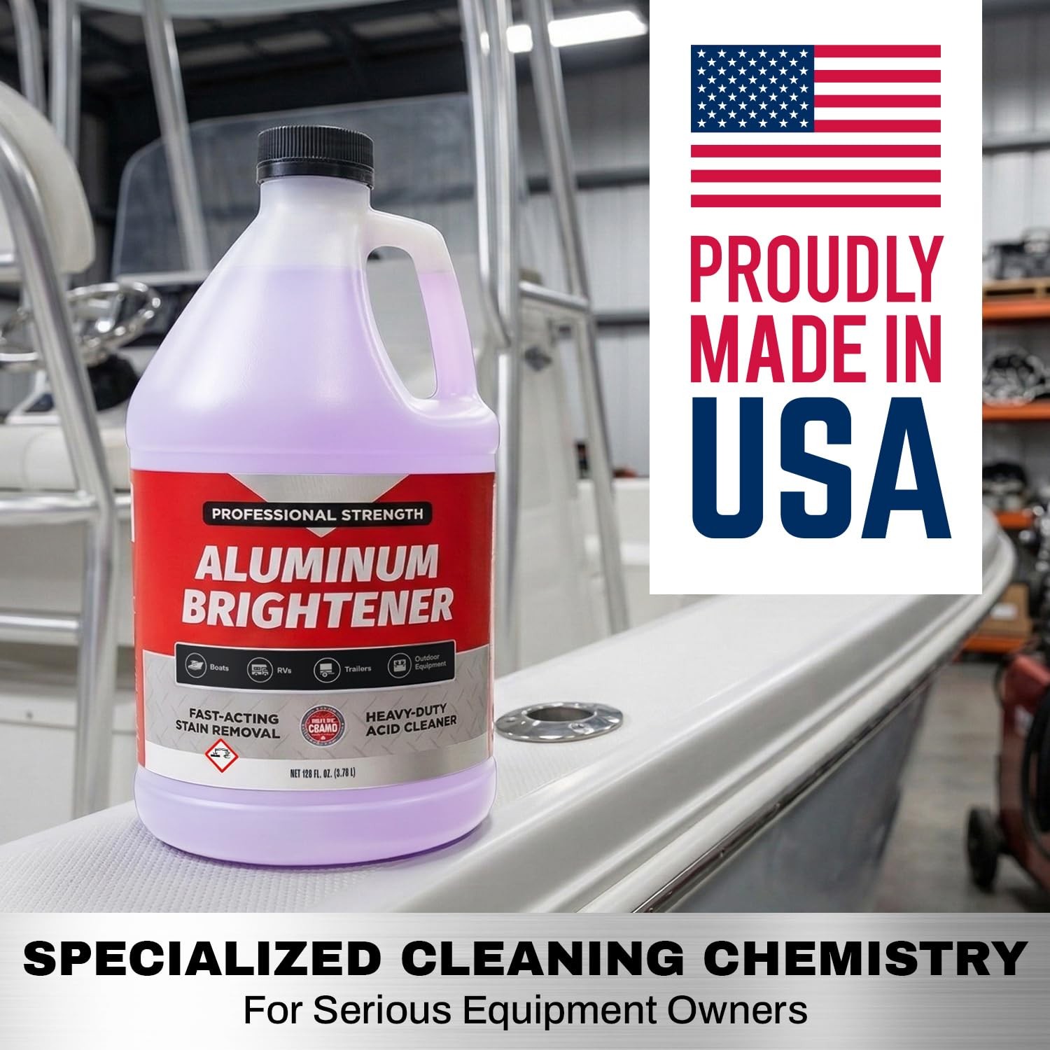 Concentrated Aluminum Brightener & Cleaner – Makes 15 Gallons – Removes Oxida…