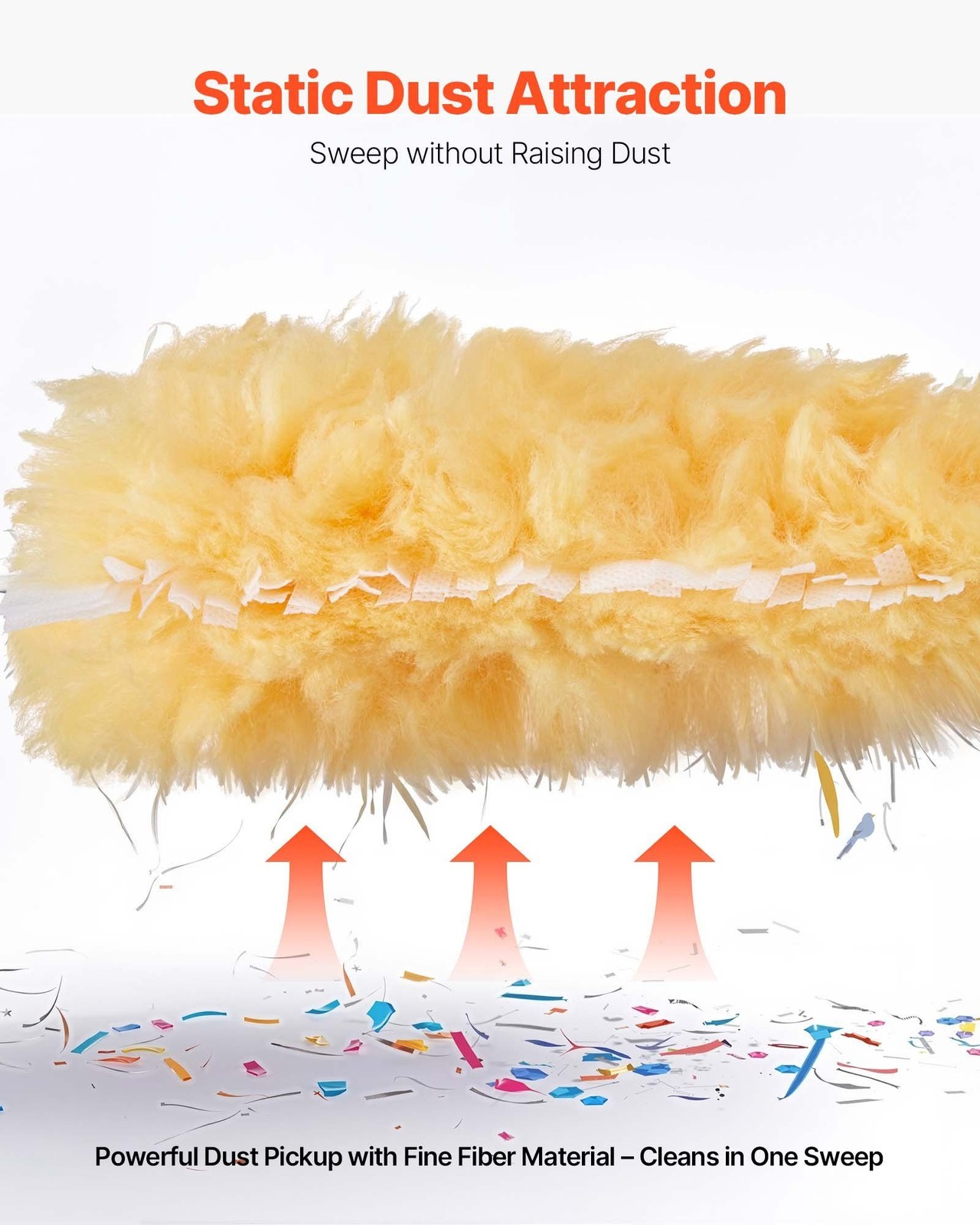 Reusable Non-Woven Duster 3 ft Extendable Handle 10 Refills 360° Cleaning