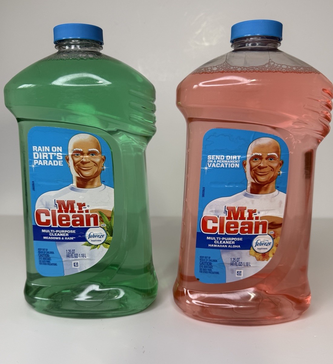 Mr. Clean Febreze Hawaiian Aloha & Meadow Rain Multi-Surface Cleaner Set 40oz