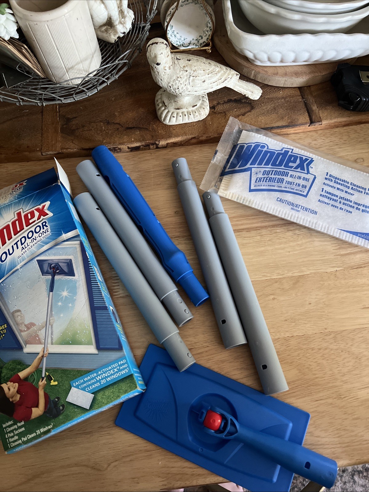 Windex Outdoor All In One Glass Window Cleaner Tool Starter Kit Open Box One Pad