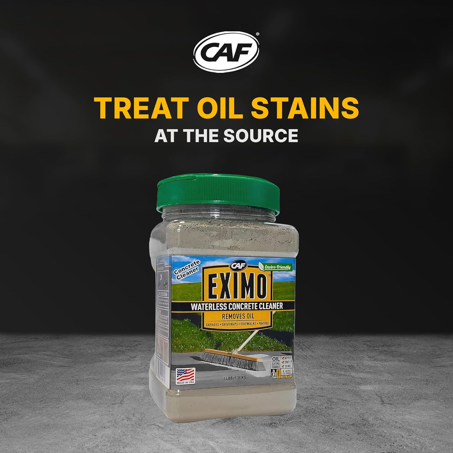 EXIMO Waterless Concrete Cleaner, Oil Stain Remover