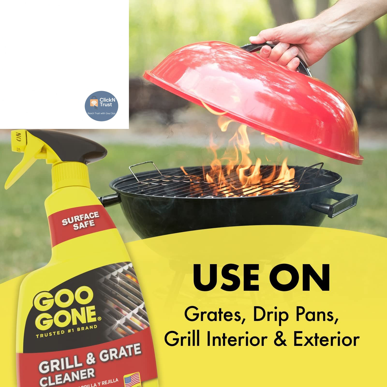 Goo Gone Grill and Grate Cleaner – 24 Ounce – 24 Fl Oz (Pack of 1), Clear