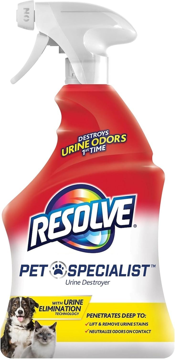 Resolve Urine Destroyer Spray Stain & Odor Remover, Transparent, No Flavor, 22 F