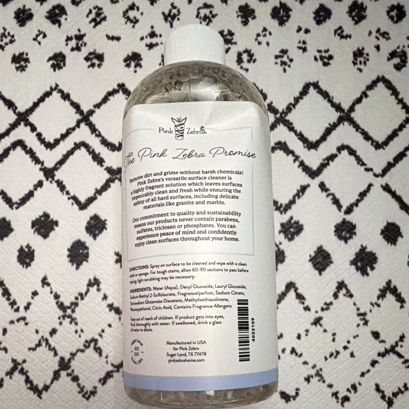 Pink Zebra Multi-Purpose Cleaner Fresh Air Care+ No Harsh Chemicals 16 fl oz
