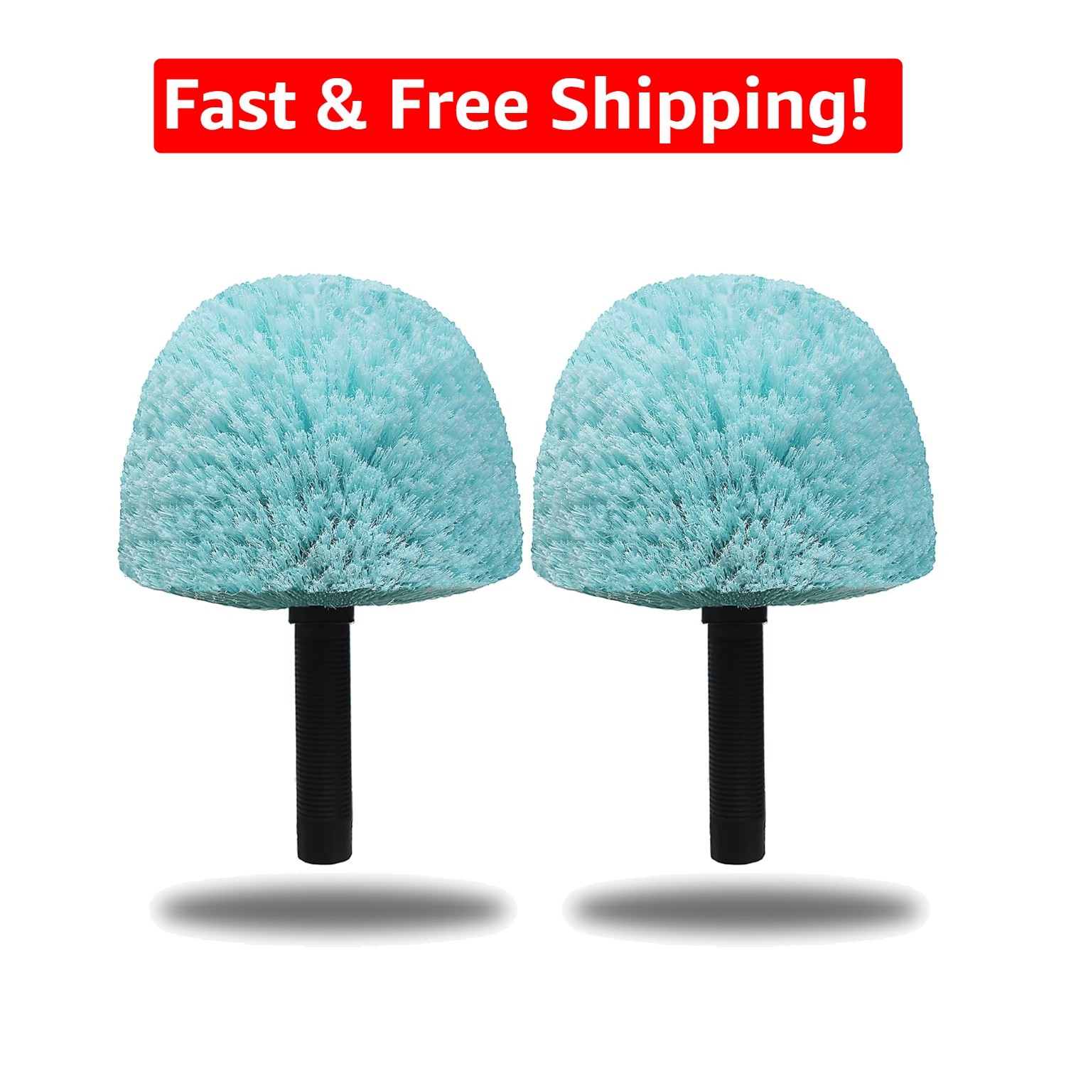 Cyan Twist-On Cobweb Duster Brush – 2 Pack for Indoor & Outdoor Cleaning