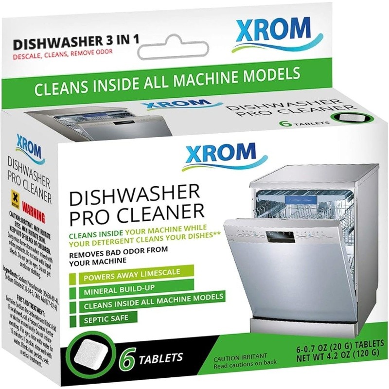 Dishwasher Cleaner Tablets 3 in 1 Deodorizer Descaler Safe Natural Ingredients