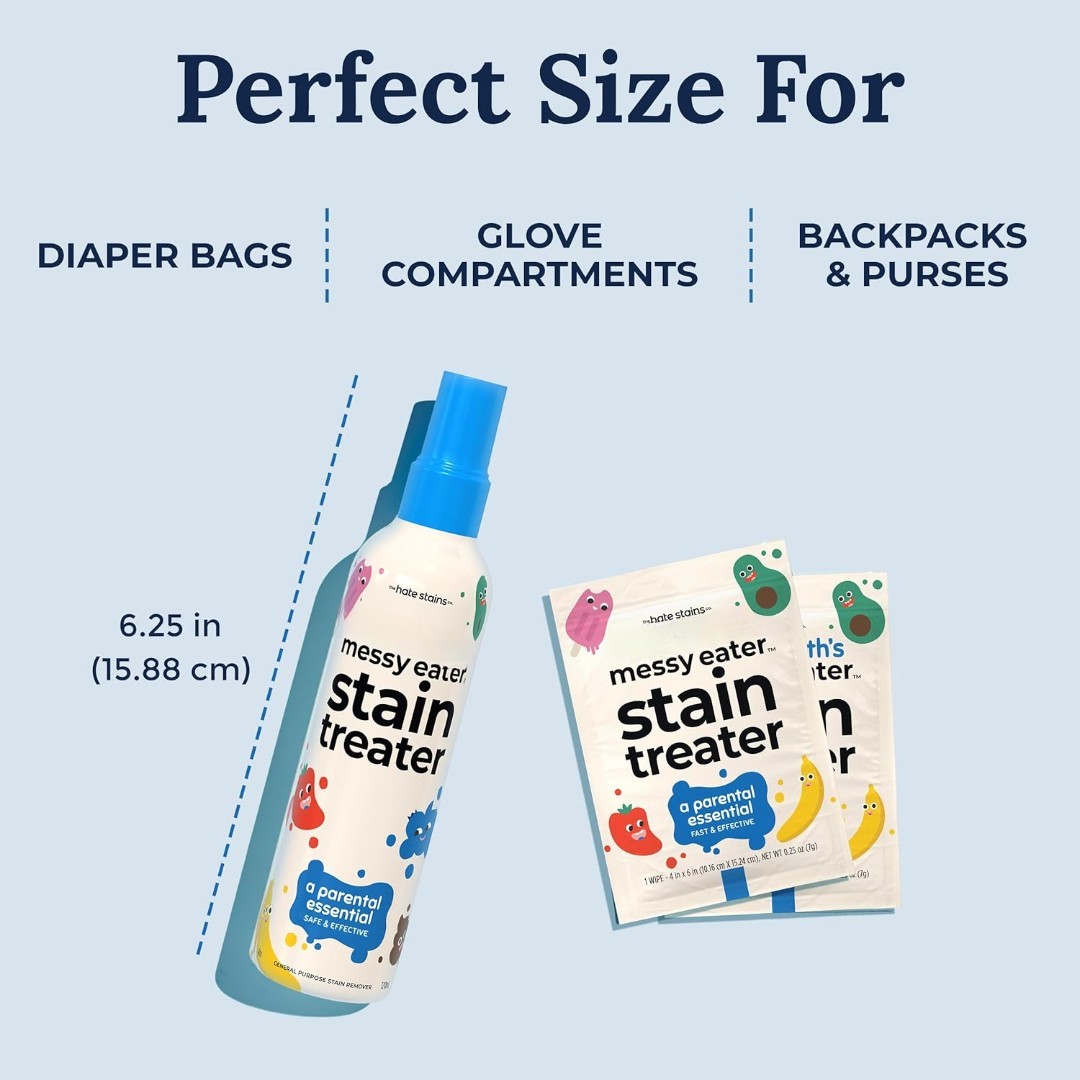 Messy Eater Stain Remover Spray 4oz Baby Laundry Essentials for Clothes & Fabric