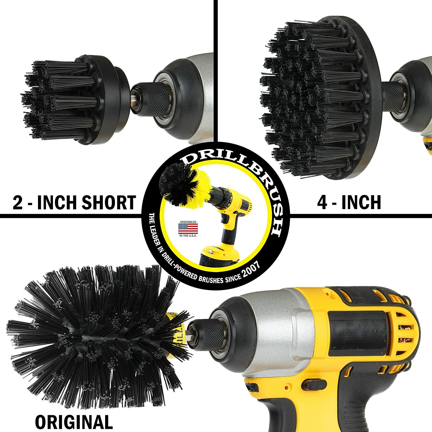 Drillbrush Scrub Brush – Drill Scrub Brush Attachment 7- Stone Cleaning – Deep