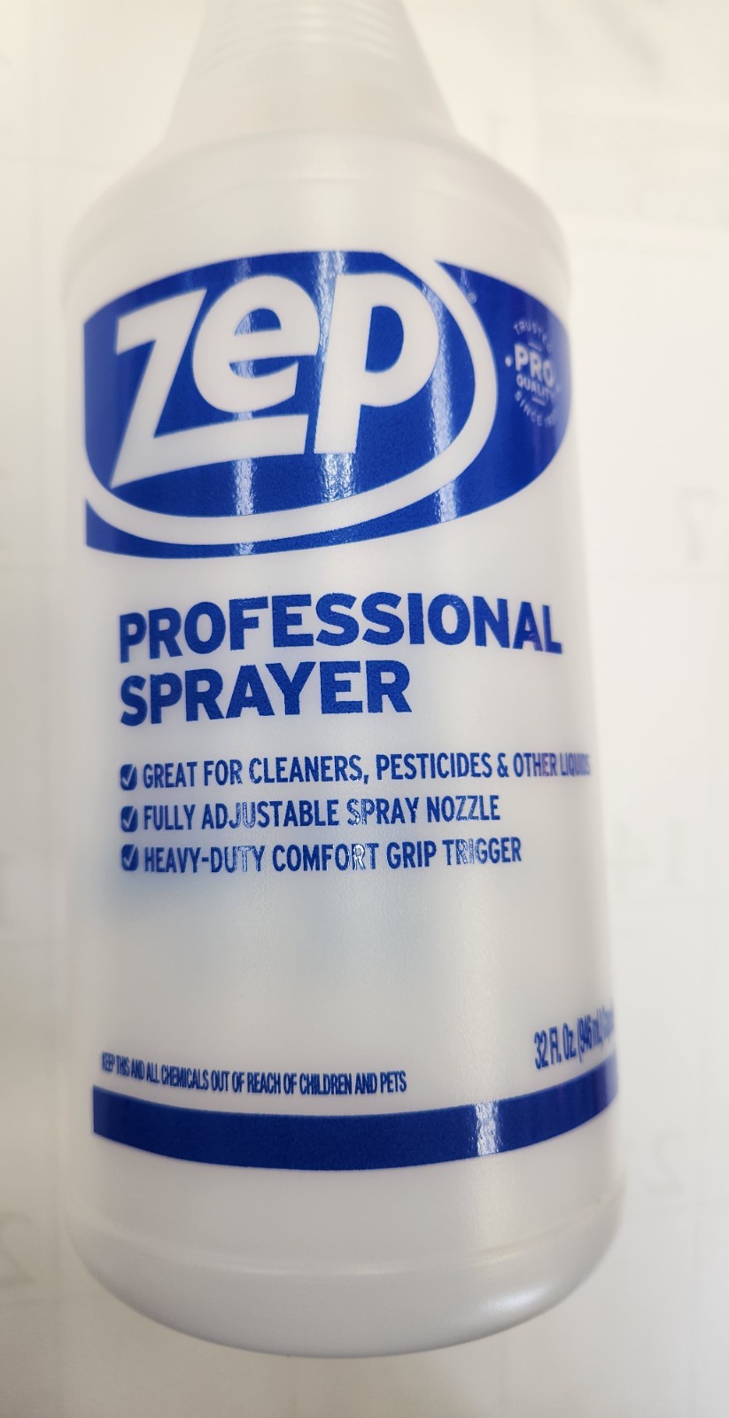 Zep 32 Oz. Plastic Professional Spray Bottle