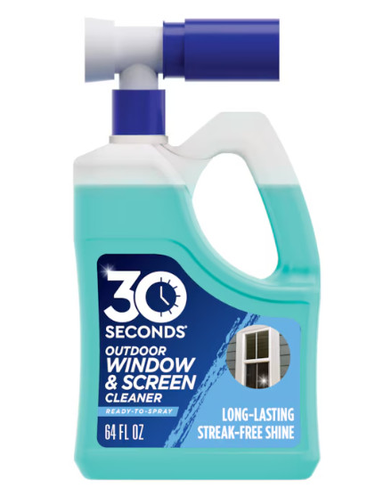 30 SECONDS Ready to Use Outdoor Window and Screen 64 fl oz Hose end sprayer Gla