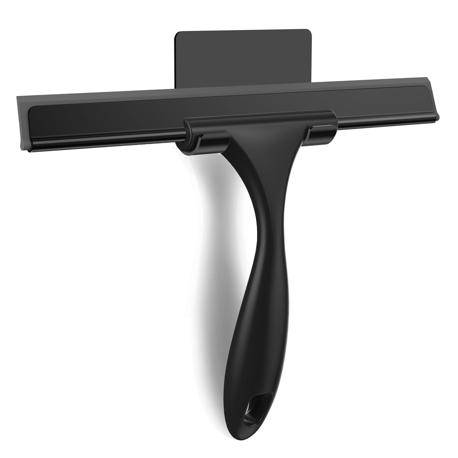 Shower Squeegee Stainless Steel Silicone Blade 10 Inch for Glass Walls