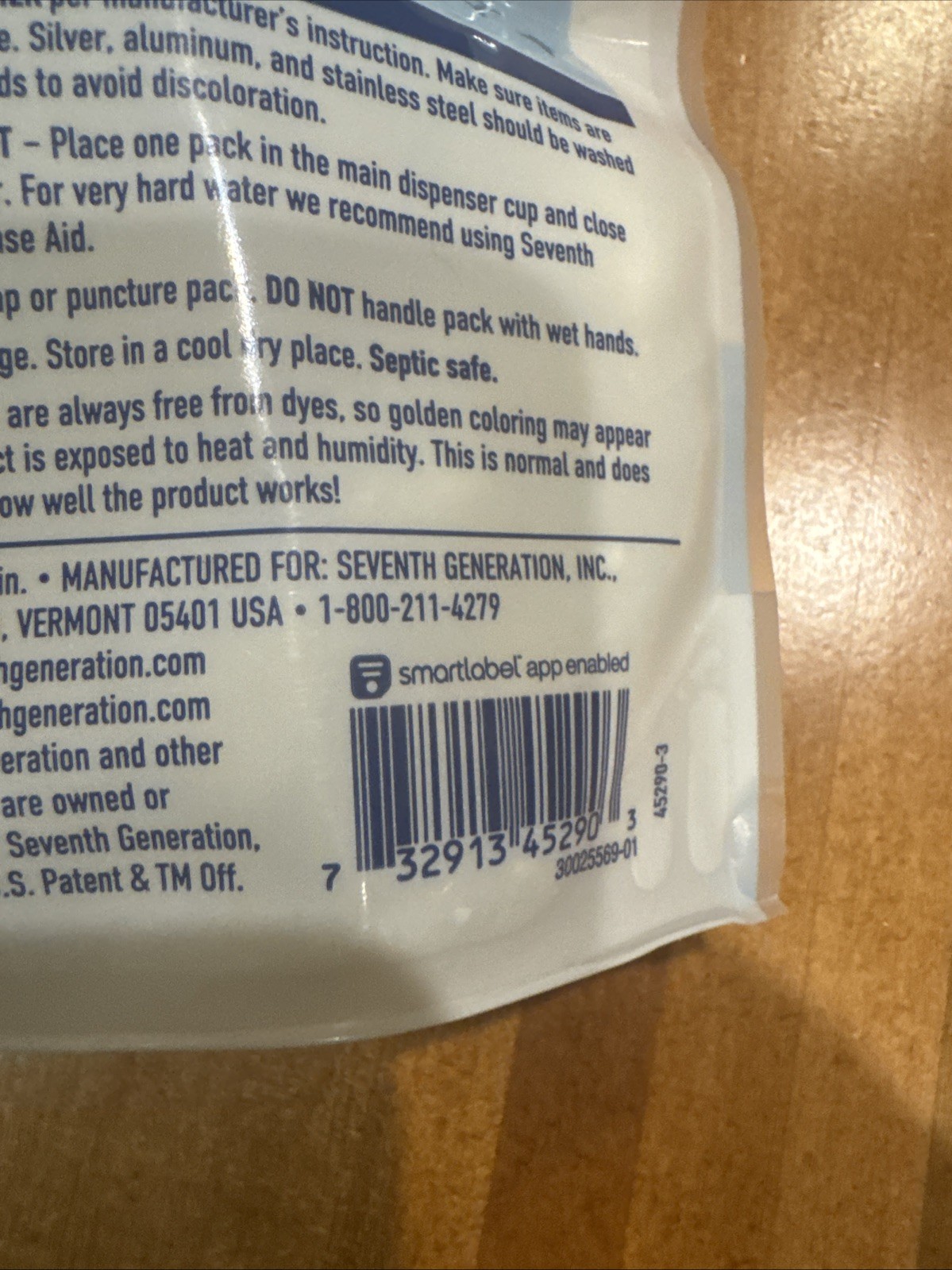 Seventh Generation Triple Action Clean Dishwasher Detergent Tabs Packets – 38ct