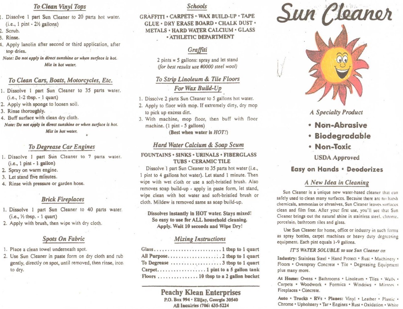 Sun-Sational Specialty Product Super Concentrated Cleaner Multi-Use
