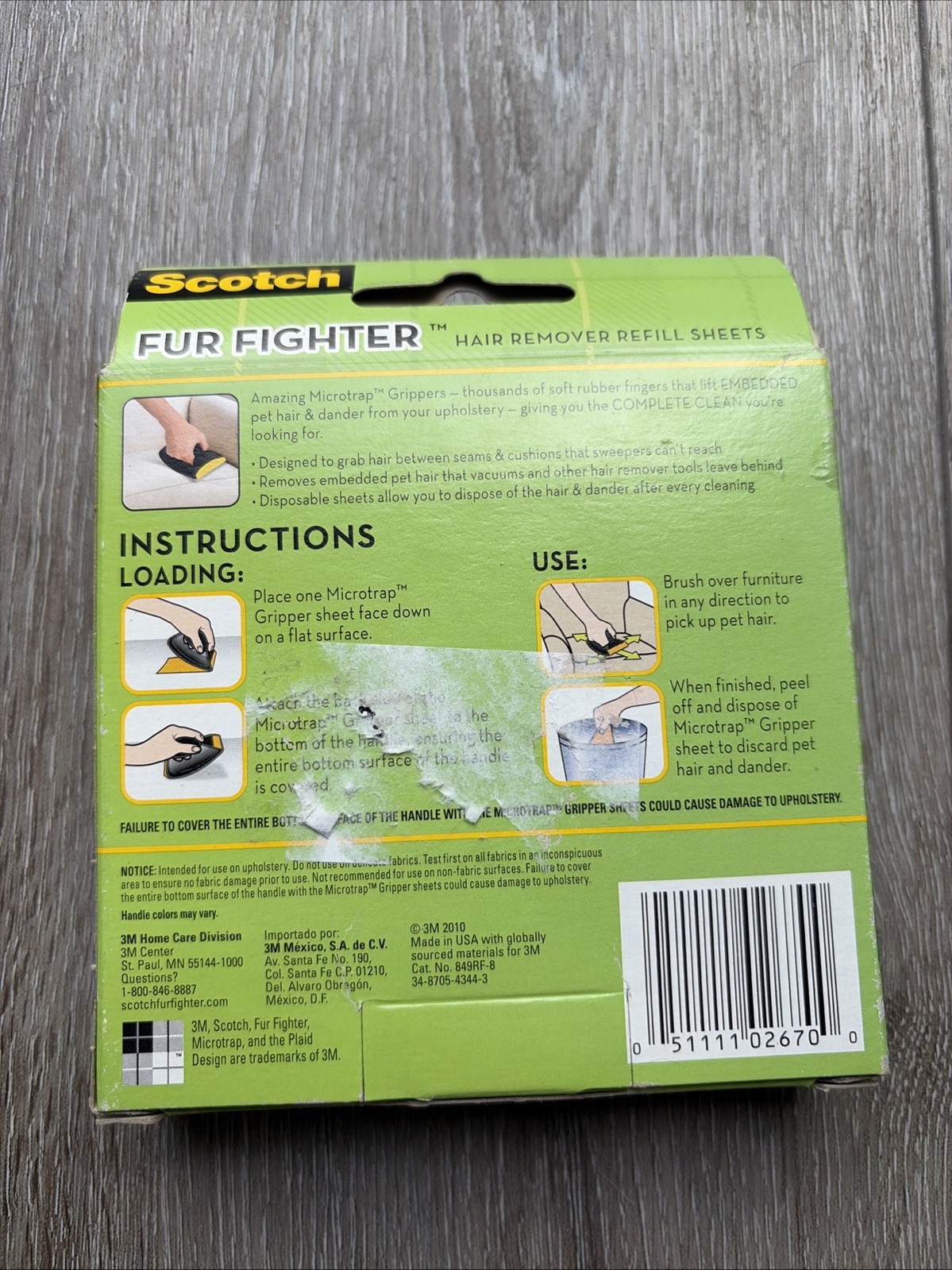 Scotch-Brite 849RF-8 Pet Hair Remover Refill Sheet 8 Count NEW