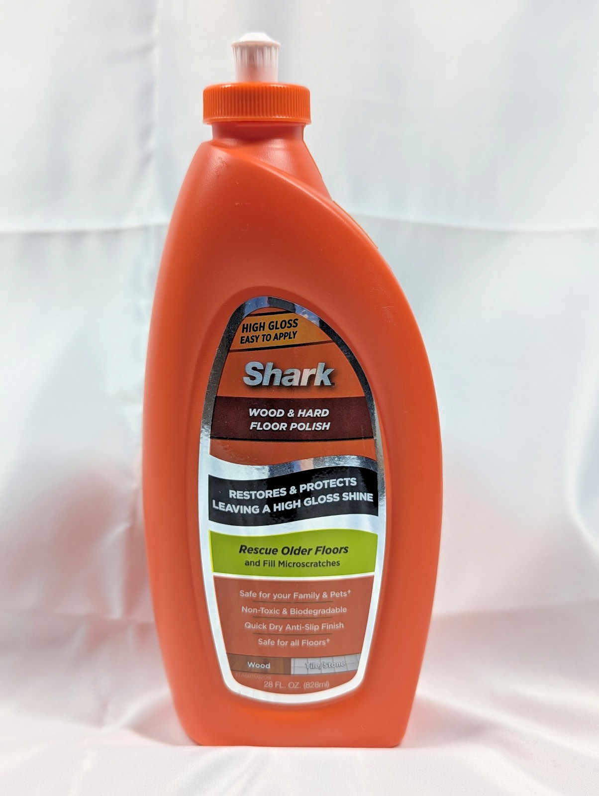 Shark Wood & Hard Floor Polish 28oz High Gloss Restores & Protects New Sealed FS