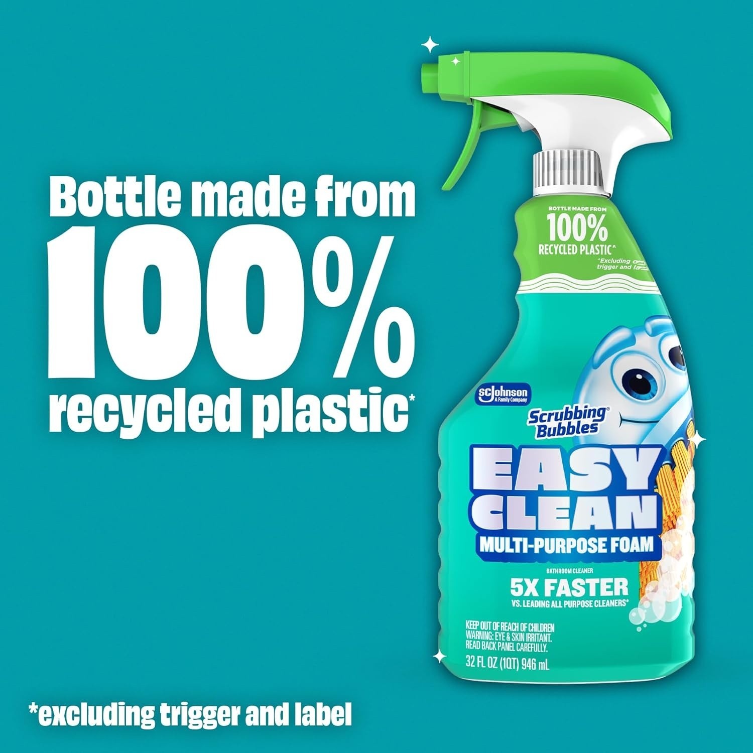 Scrubbing Bubbles Foaming Bleach-Free Bathroom Cleaner Spray – 32oz. Fast-Acting