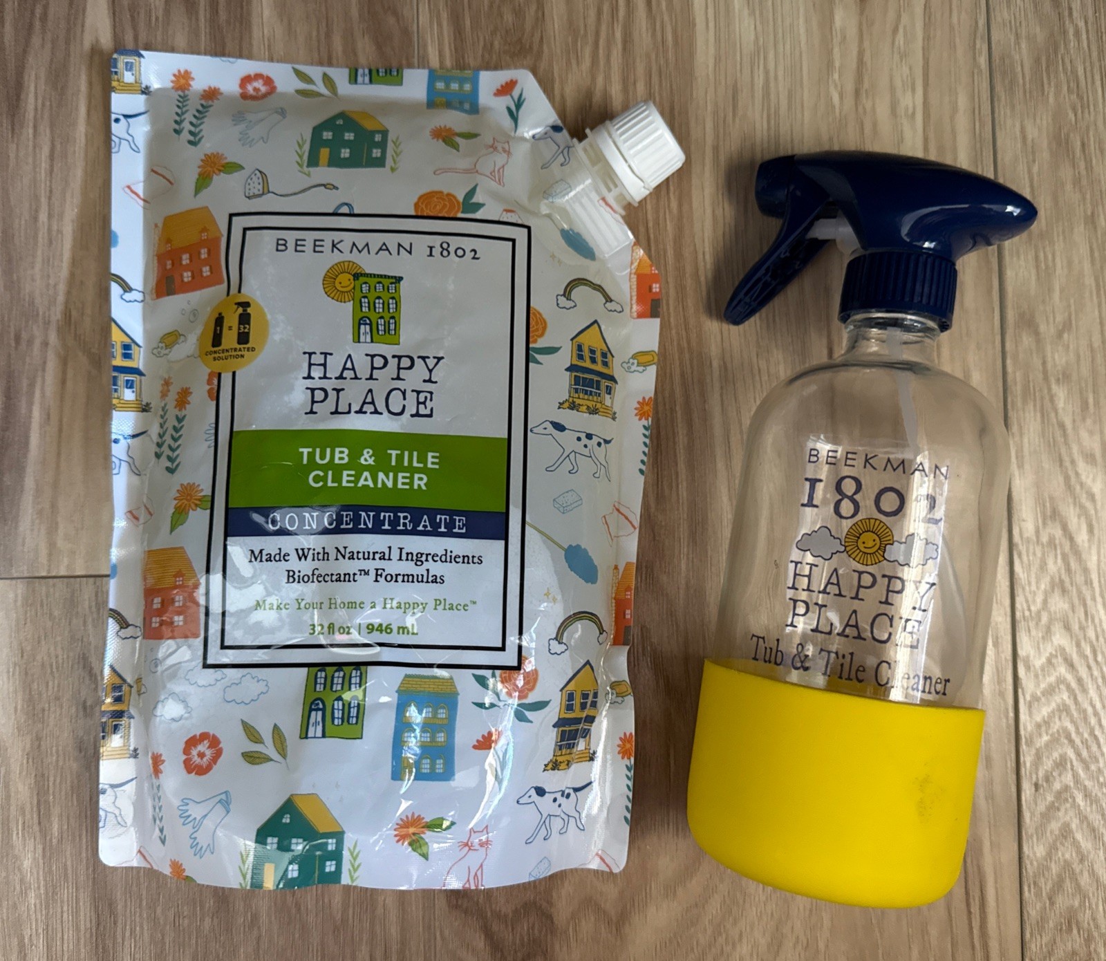 Beekman Happy Place Tub & Tile 32 oz. Concentrate Cleaning Set Lavender NEW