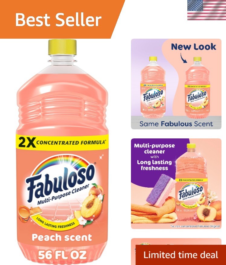Versatile 2X Peach Scent Multi-Purpose Cleaner – 56 fl oz for Every Room