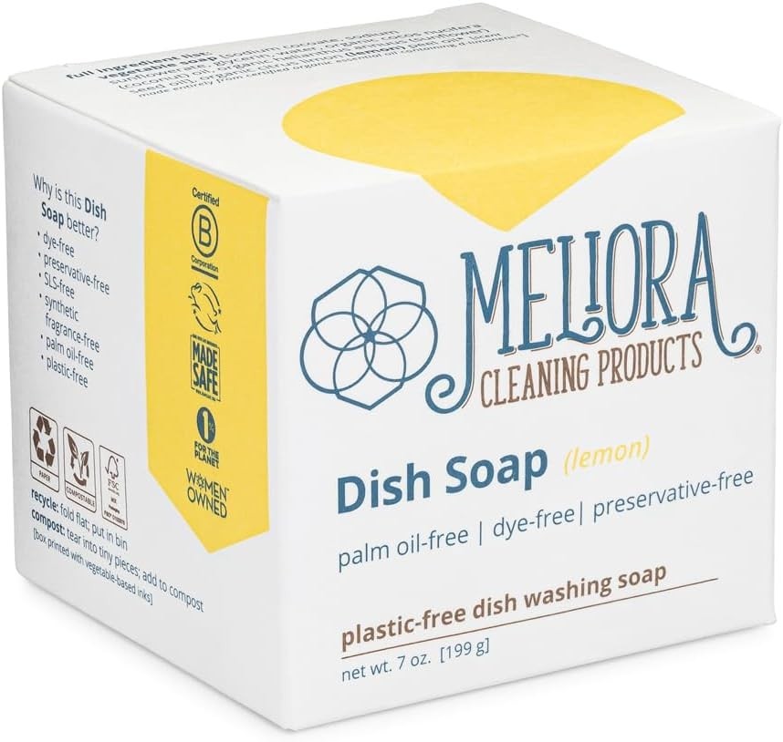 Cleaning Products Dish Soap Bar, Lemon | Concentrated soap, plastic-free