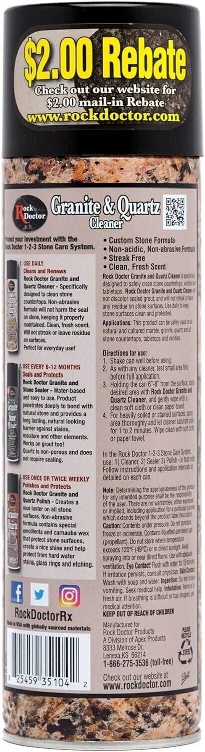 Rock Doctor Granite Cleaner –Cleans & Renews Surfaces –(18 oz) Surface…
