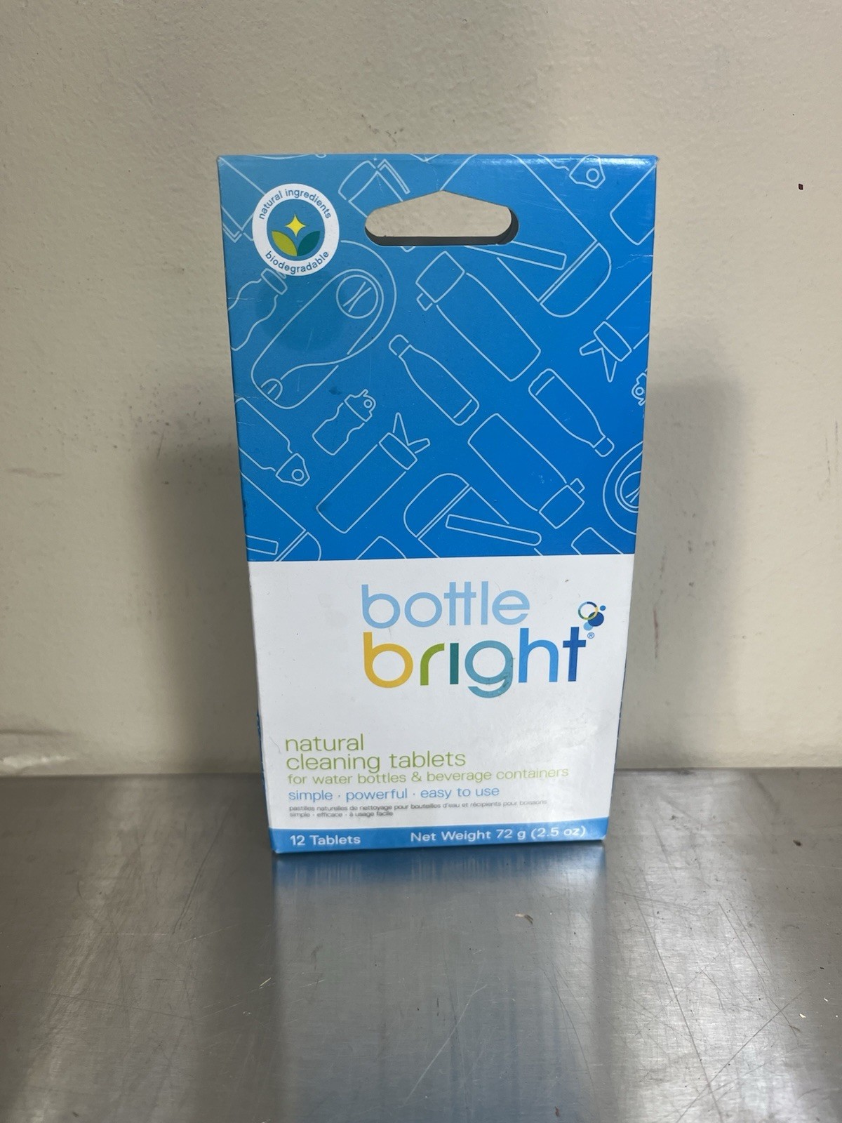 BOTTLE BRIGHT Single Pack (12 Tablets) – Clean Stainless Steel, Thermos, Tumbler