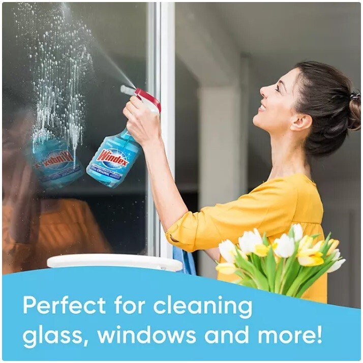 Windex Original Glass Cleaner, 1 spray bottle + 128 fl. oz. Refill