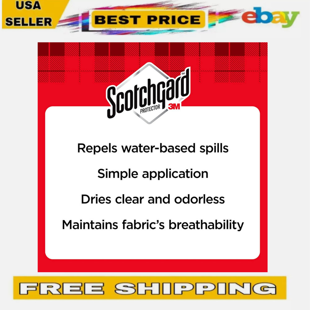 Scotchgard Fabric Water Shield Repellent Spray for Clothing and Upholstery 2 Ca
