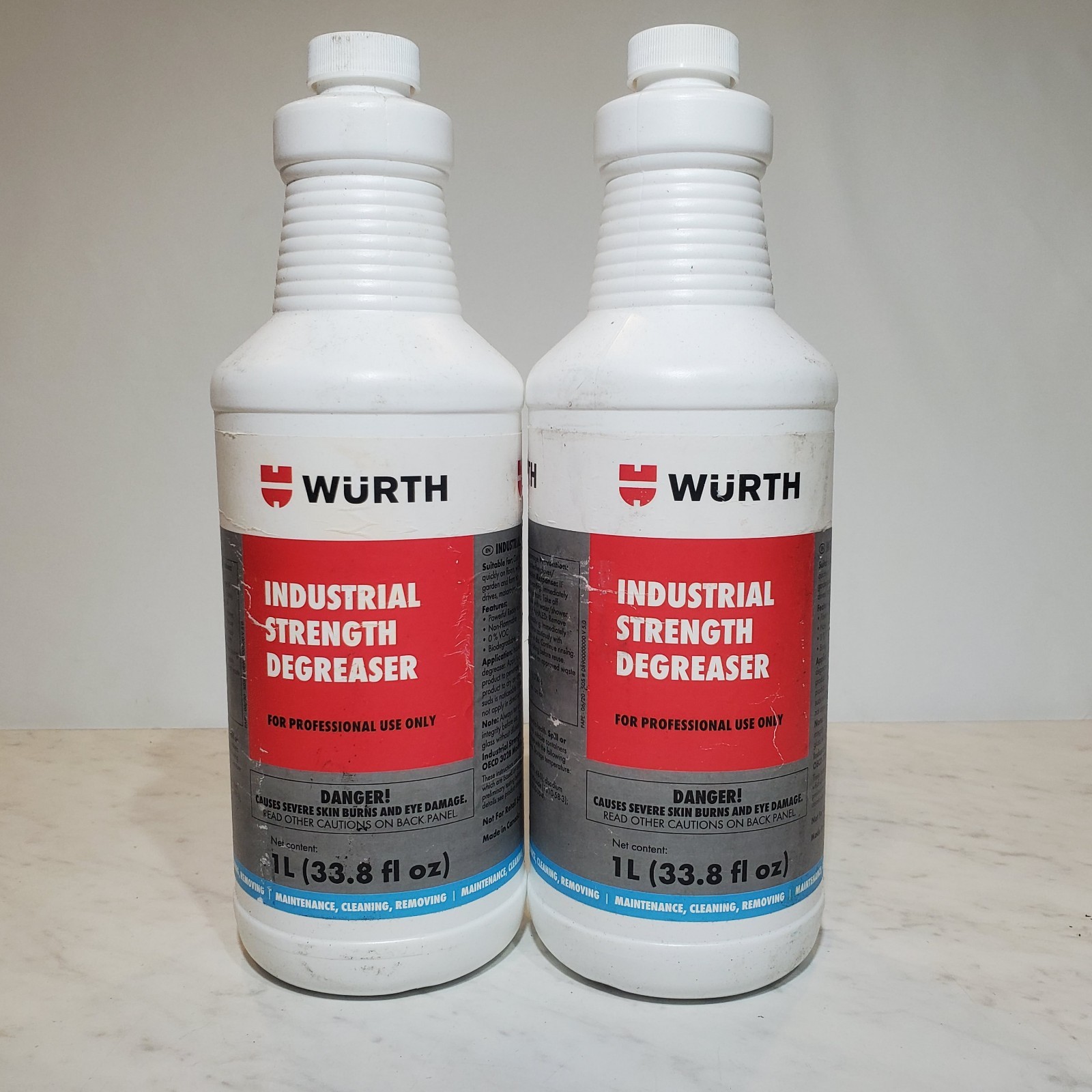 x2 Pk Wurth Industrial Strength Degreaser 1L Powerful Professional Multi-Surface
