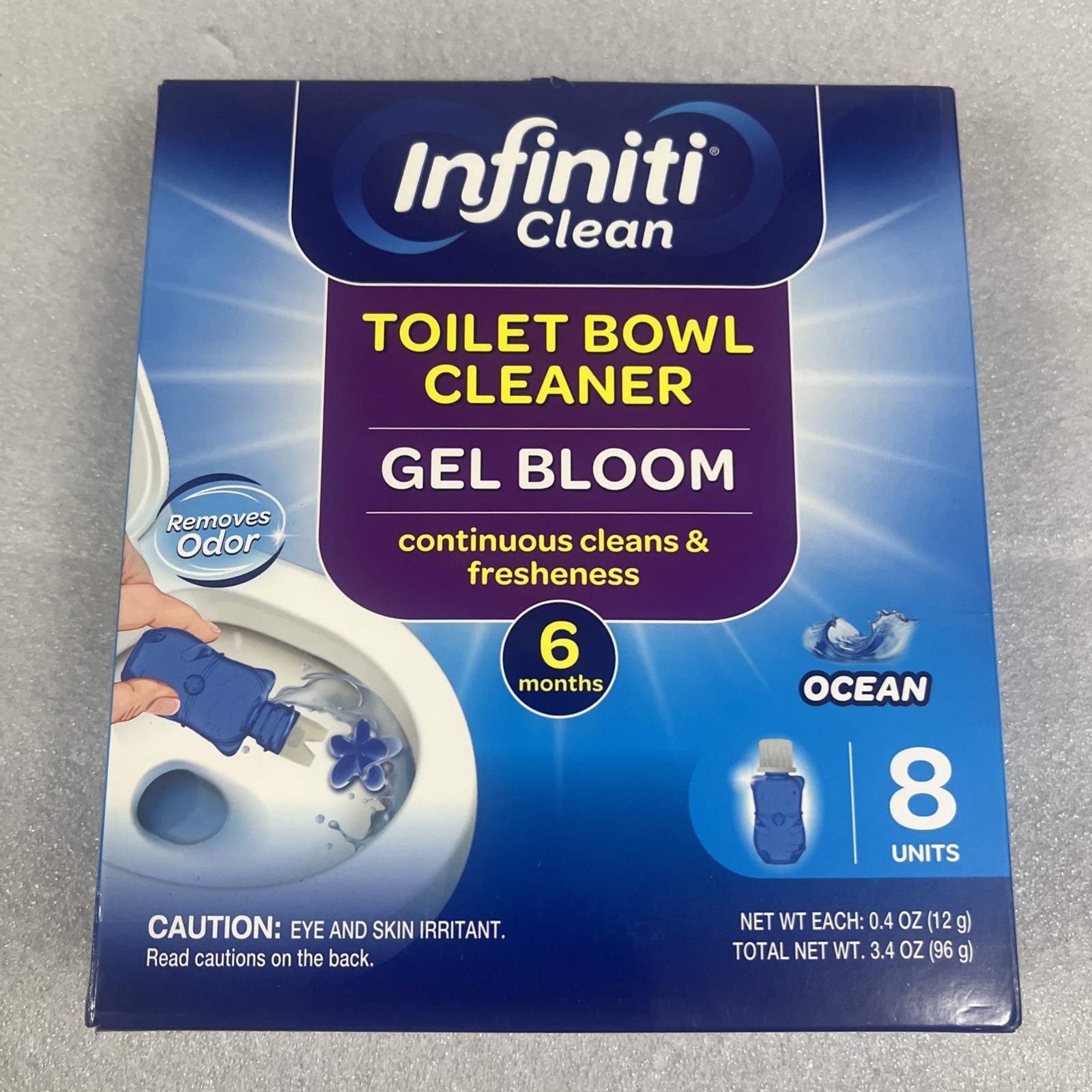 Toilet Bowl Cleaner Gel Bloom Ocean 8 Units 2 Pack Infiniti Clean