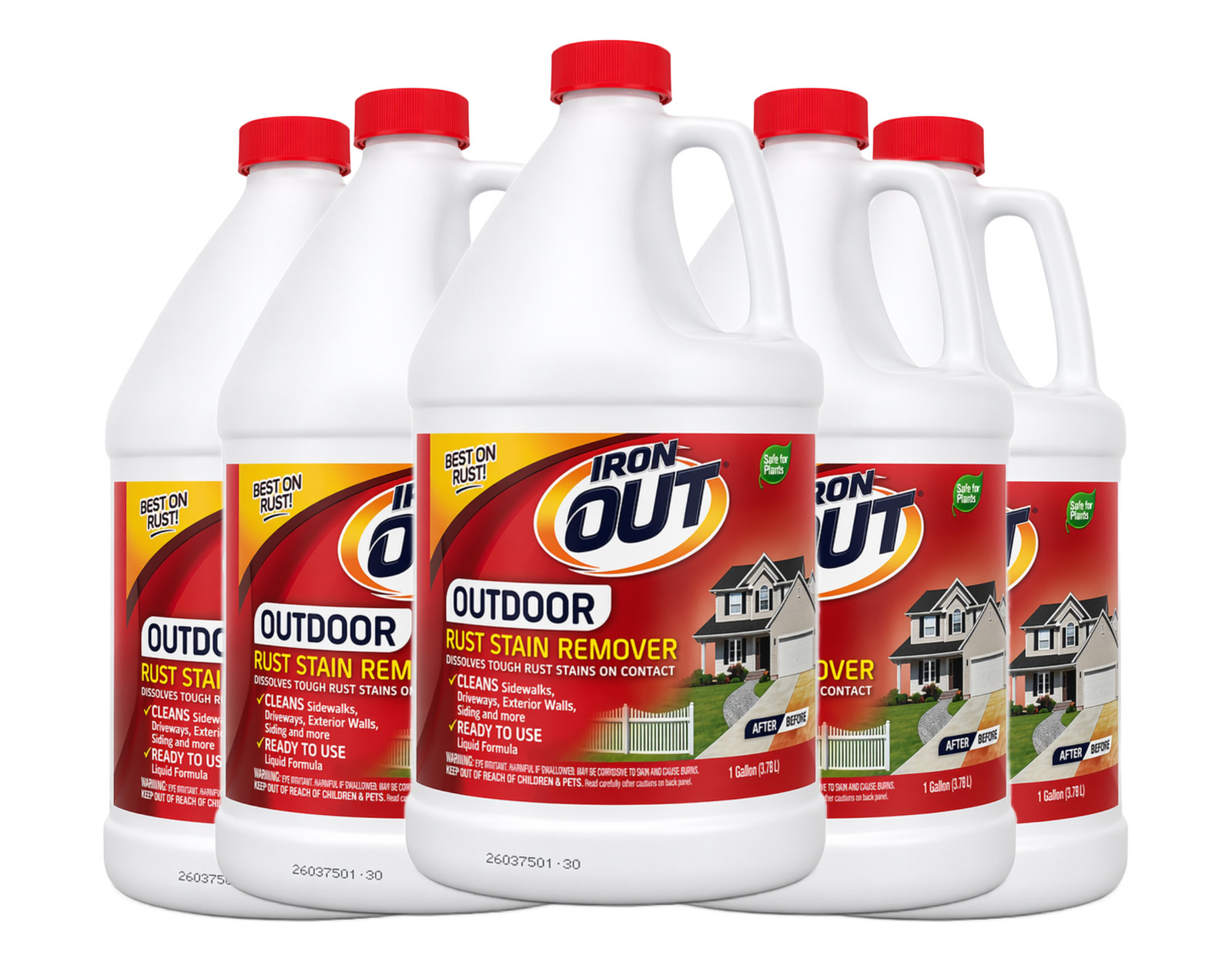 Iron Out Outdoor Liquid Rust Stain Remover 128 oz Stain Cleaner 5 Pack