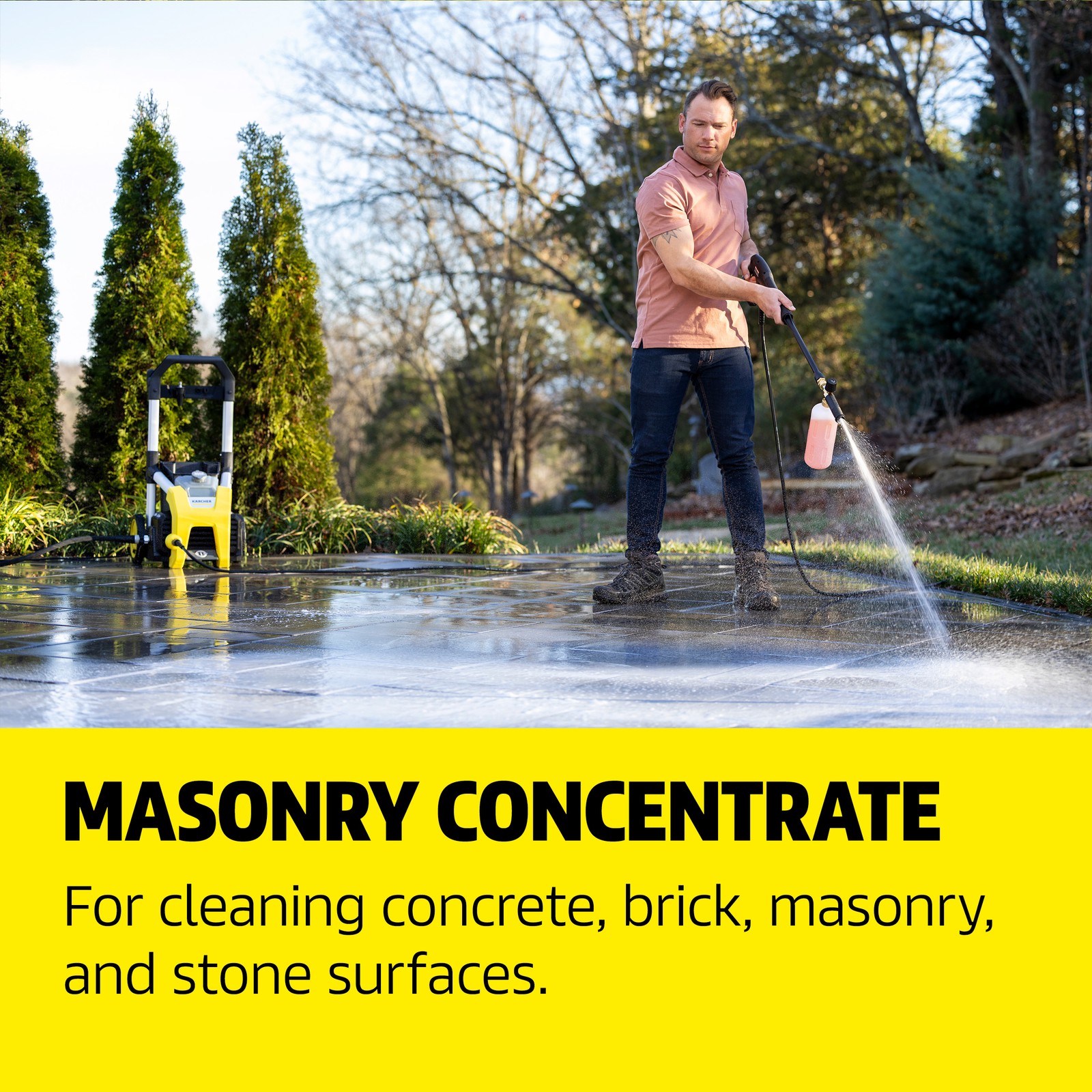 Kärcher Pressure Washer Detergent, Concrete & Driveway Cleaner – 1 Gallon