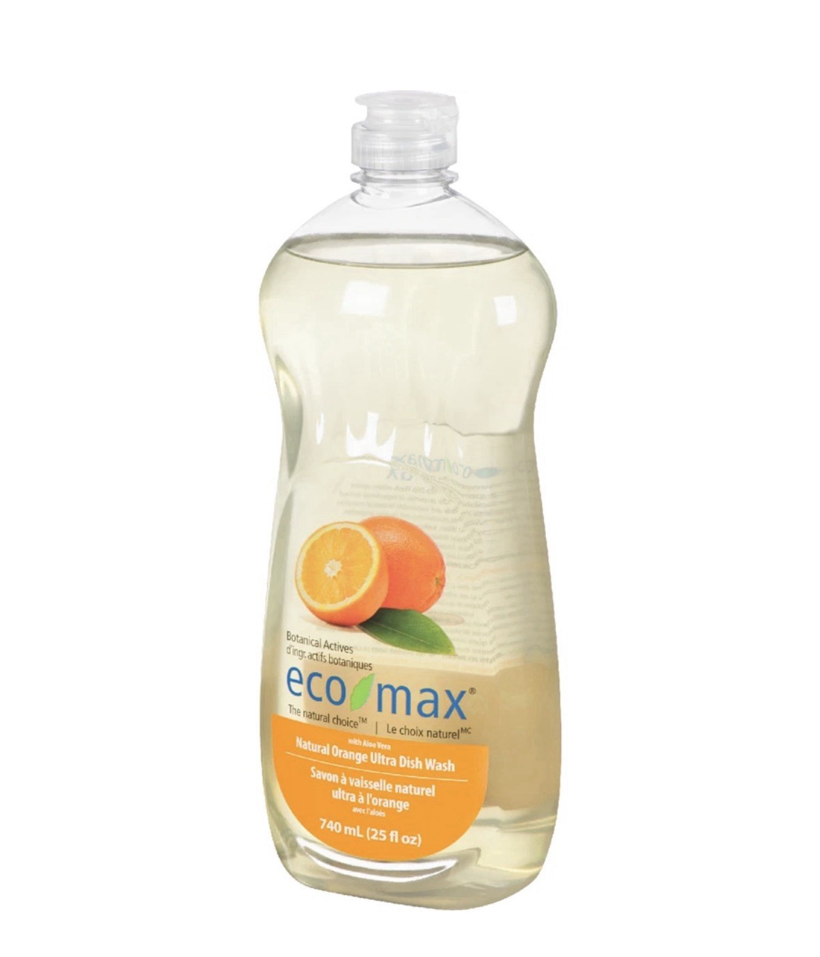 Lot of 2 Bottles Eco-Max Orange Dish Soap 25oz Plant Based Essential Oils Wash
