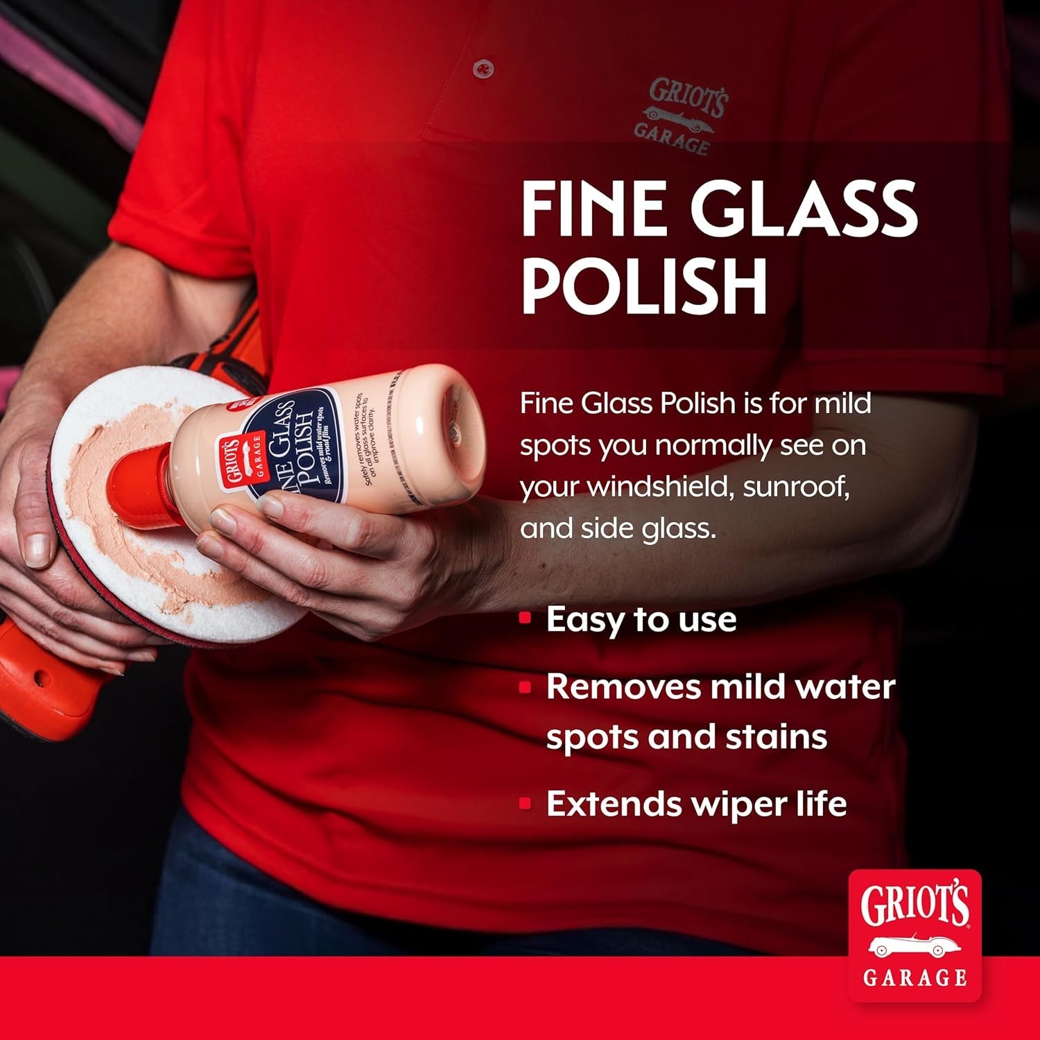 Glass Polishing Cleaner 16oz Restores Clarity for Automotive and Home Surfaces