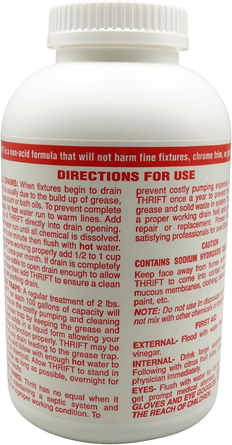 T-200 Drain Cleaner – 2 Lb Odorless Drain Opener – Activated by Hot Water – for
