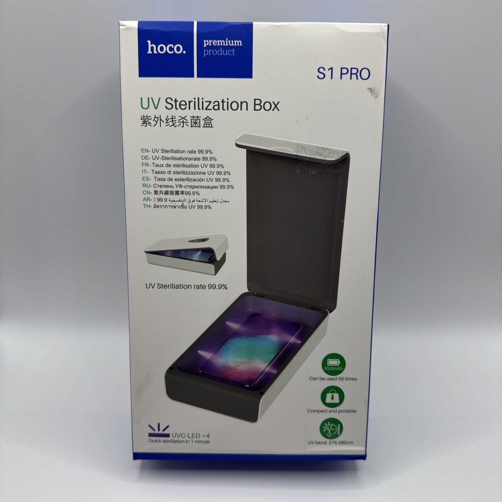 Hoco UV Sterilization Box Item Sanitizer NIB