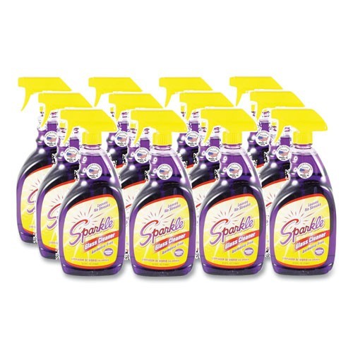 Sparkle 20345 Glass Cleaner, 33.8 oz Spray Bottle, 12/Carton