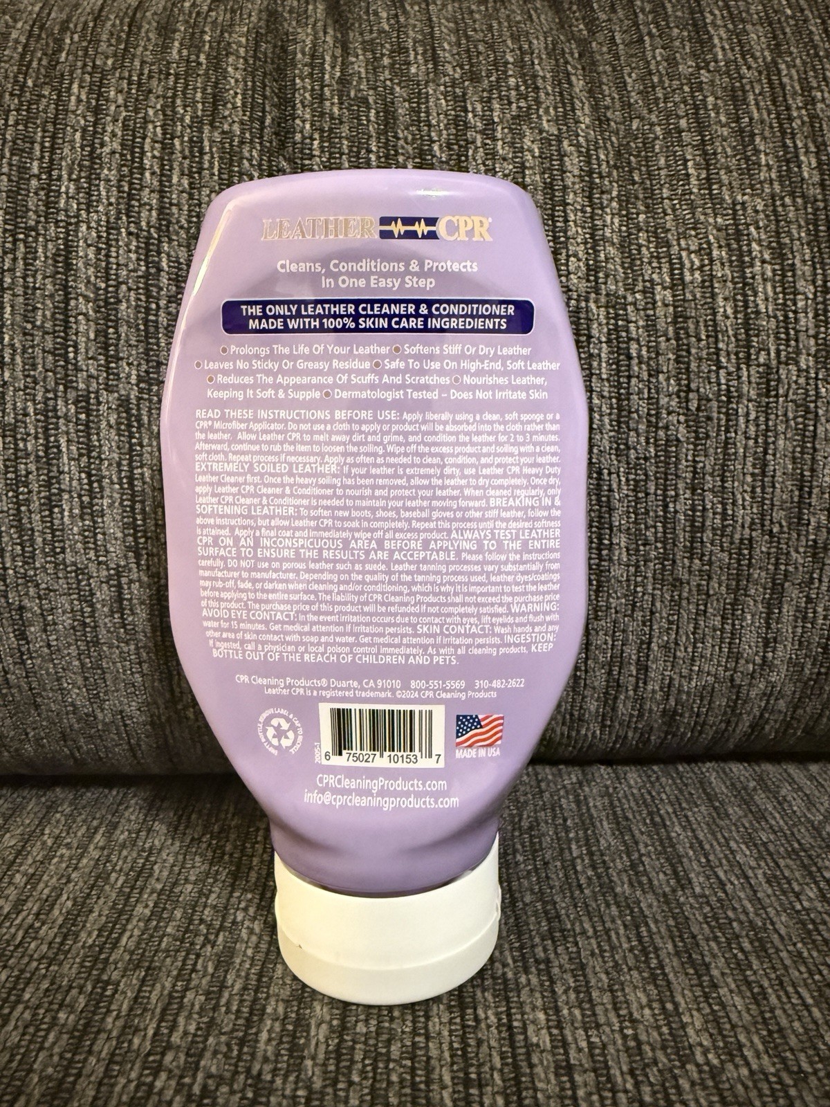 CPR Leather Cleaner and Conditioner – 18oz