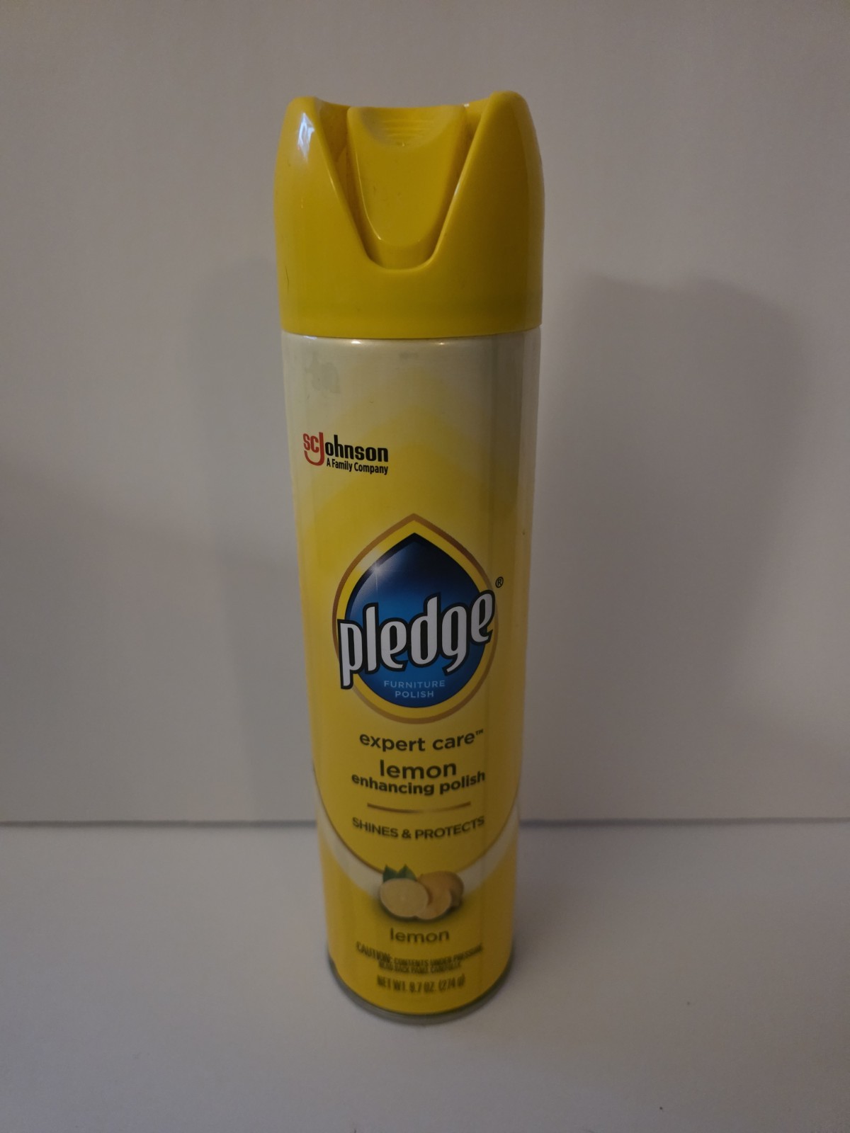 Pledge Enhancing Polish, Furniture & Wood Spray, Lemon Scent, 9.7oz