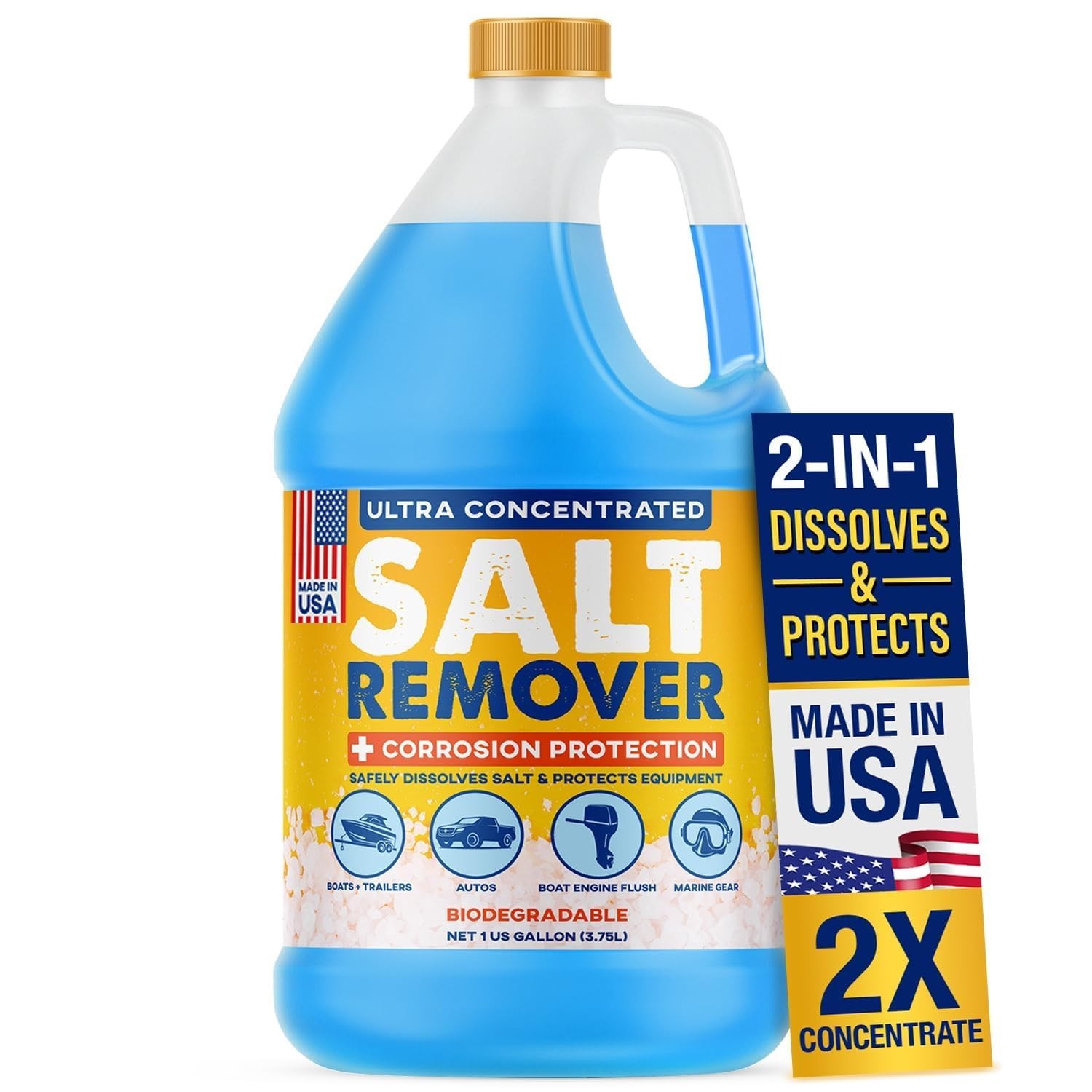 Concentrated Salt Remover & Corrosion Protection – 1 Gallon Cleaner for Boats, C
