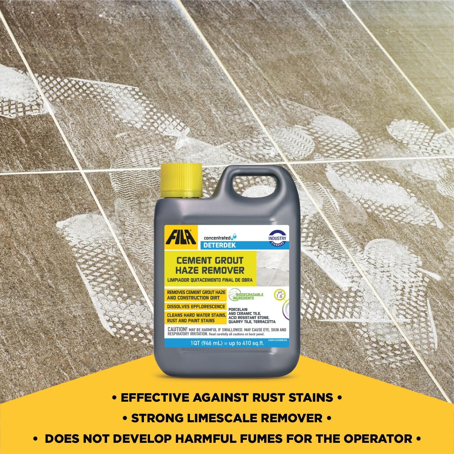 FILA DETERDEK Grout Haze Cleaner 32 Oz Eco Friendly Removes Stains and Dirt